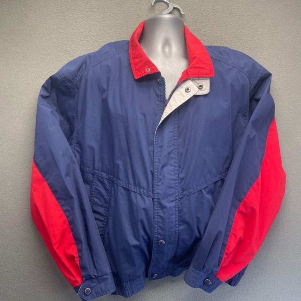 Members Only‎ Vintage 80s Retro Color Block Windbreaker Jacket Full Zip Mens XL